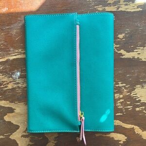 Teal Journal Cover With Pencil Case